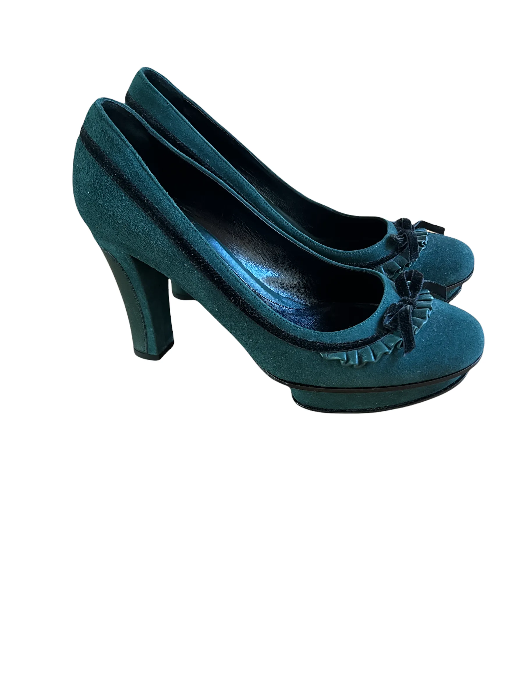 Blue Suede Pumps - 8.5