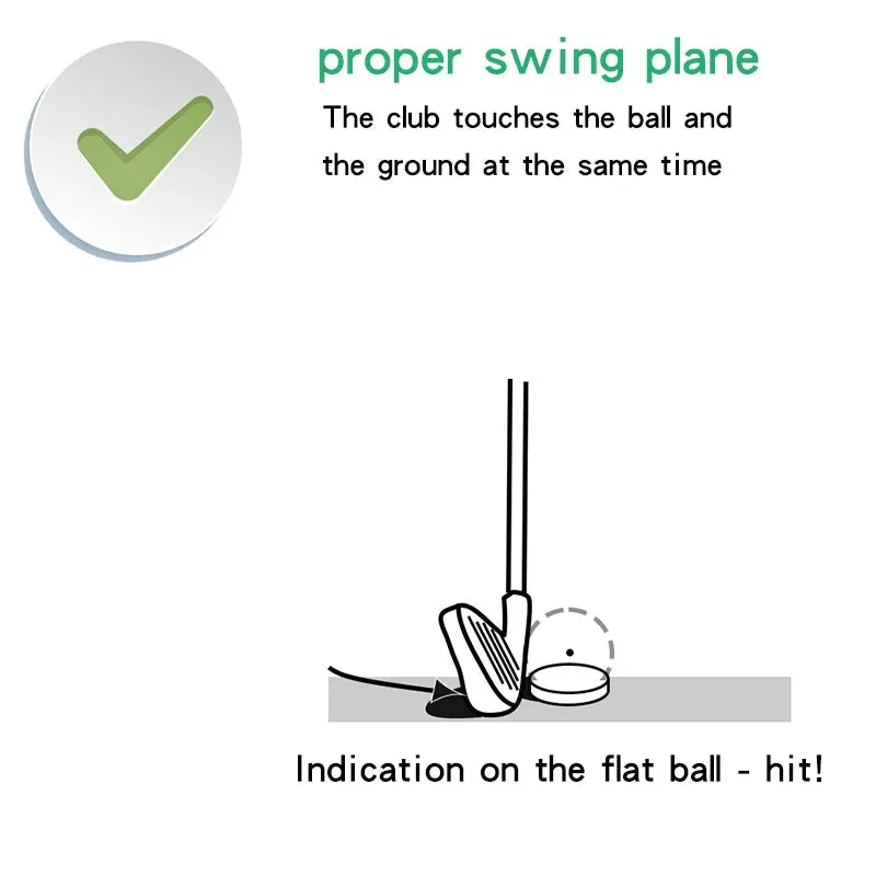 Flat Golf Balls Swing Trainer Set for All Ages - Indoor/Outdoor Practice
