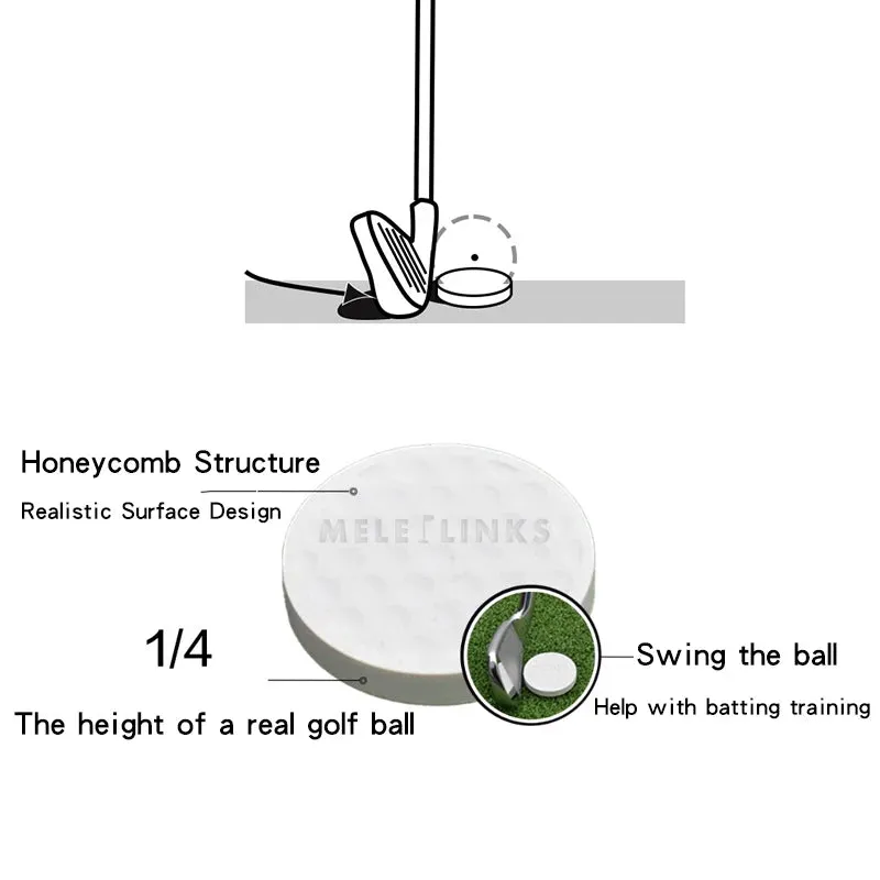 Flat Golf Balls Swing Trainer Set for All Ages - Indoor/Outdoor Practice