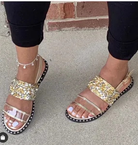 Gold amazing sandals