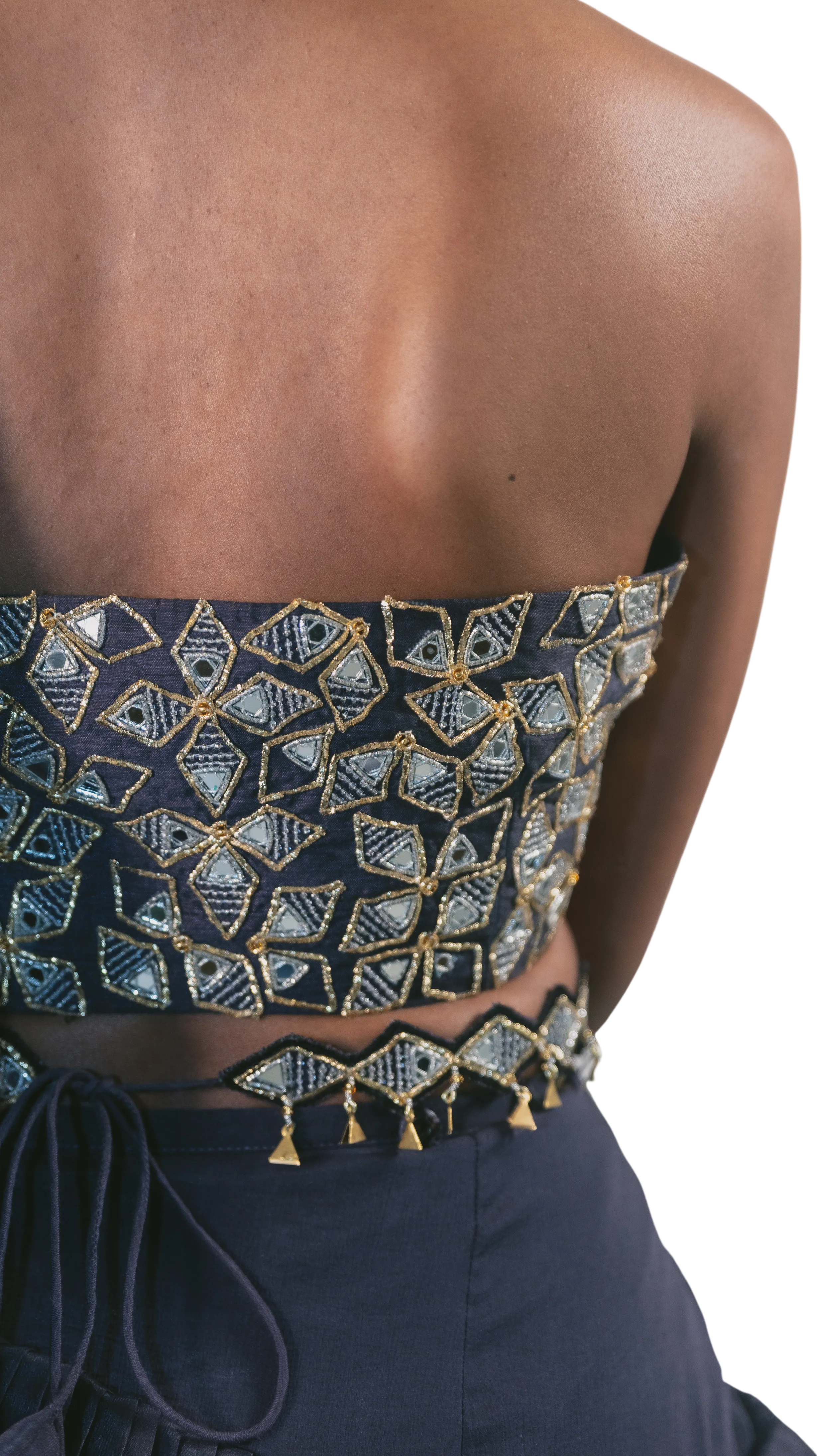 Inkwell Embroidered Sari Set