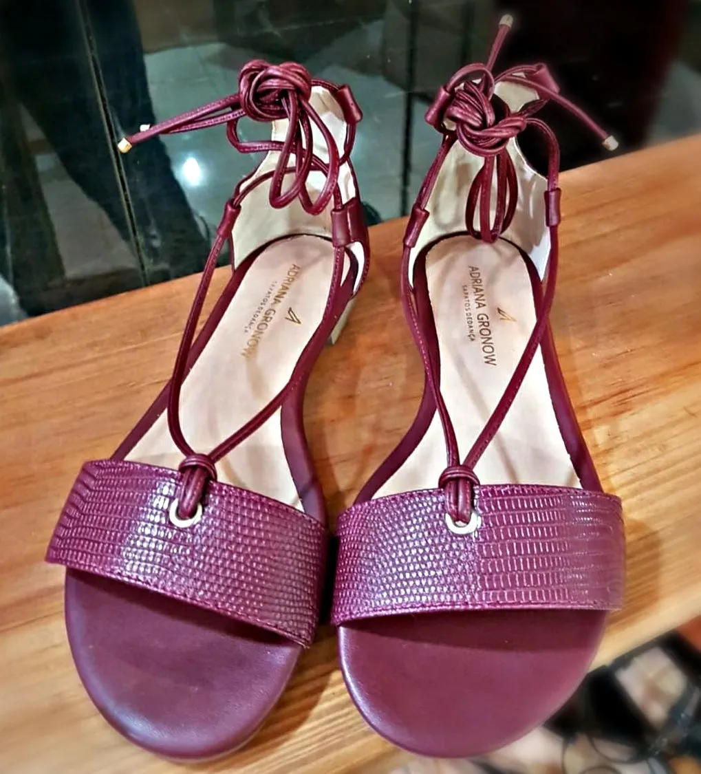 Marsala Tie-up Dance Sandals
