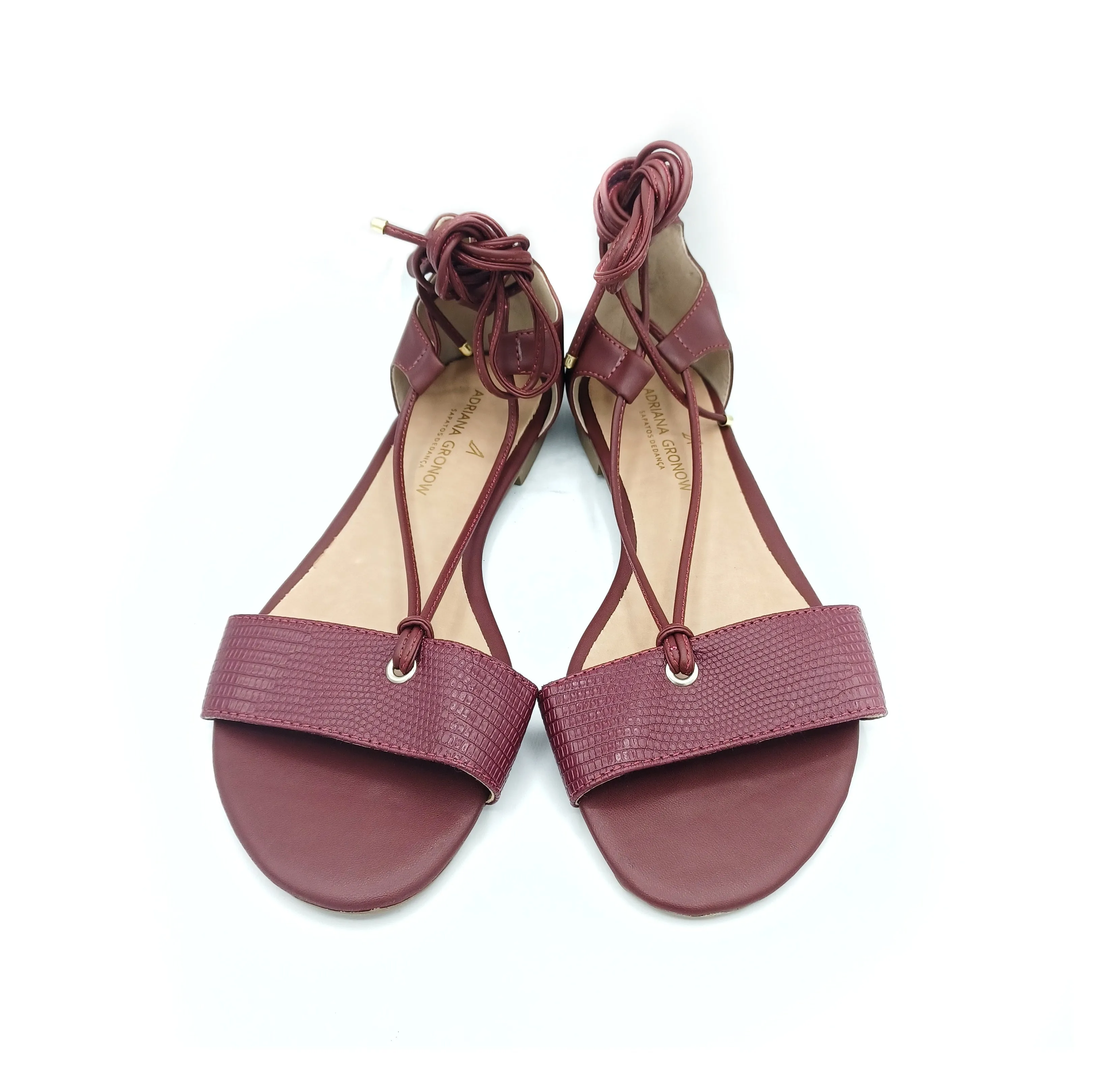 Marsala Tie-up Dance Sandals