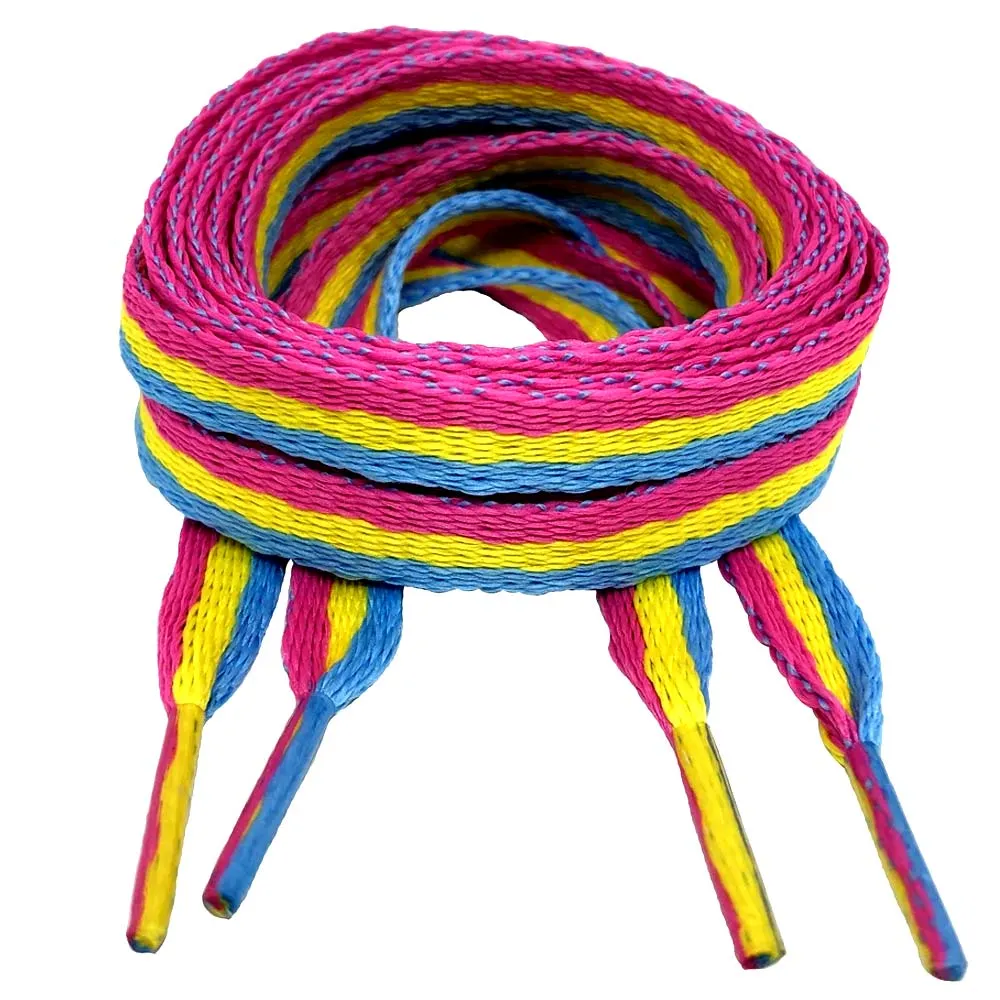 Pansexual Pride Flag Colours Shoelaces Standard