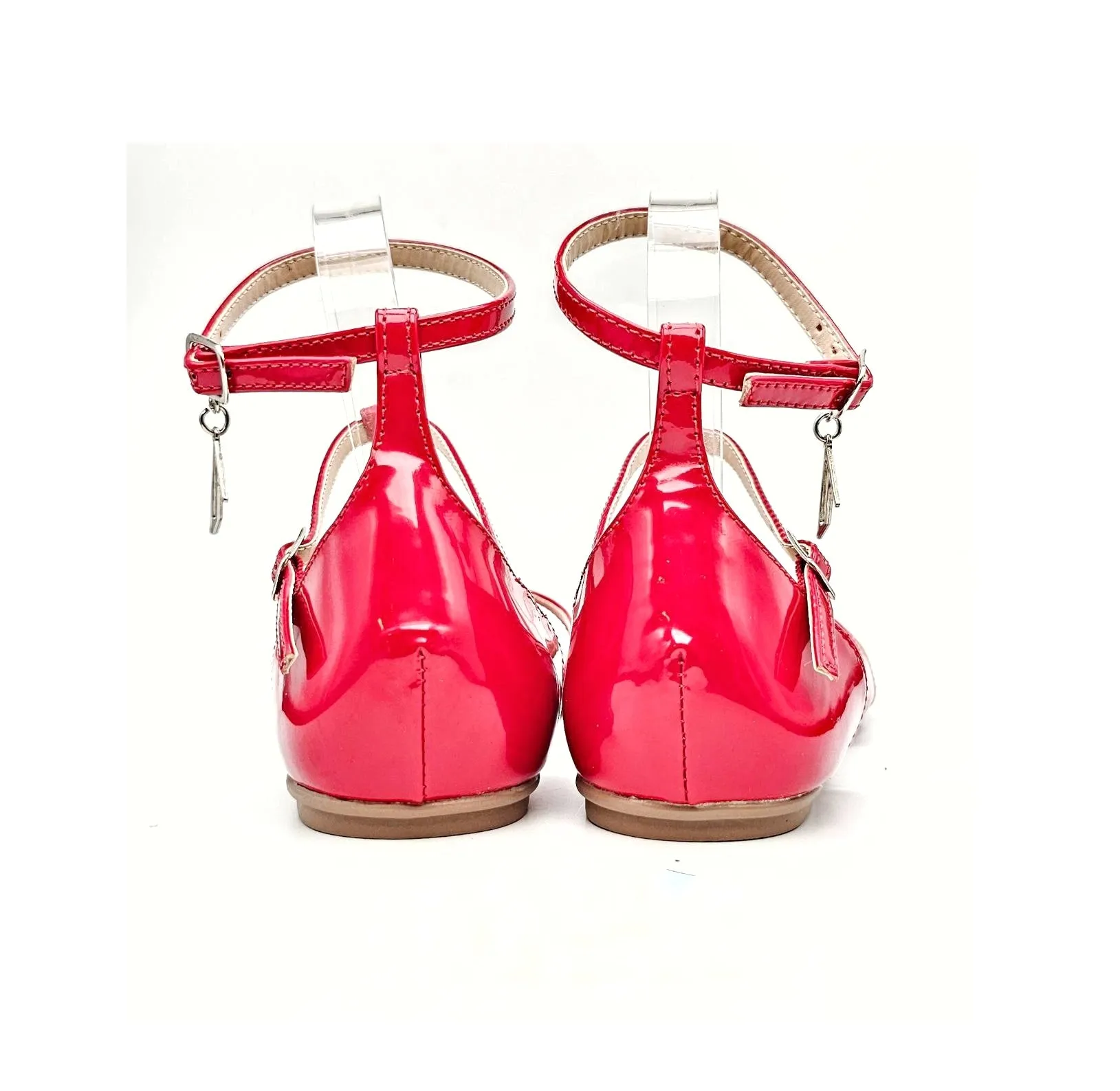 Red Buckled Dance Sandals