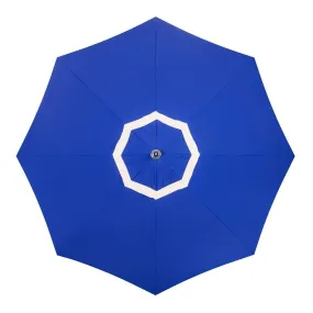 The Resort Market Umbrella - Octagon - Canopy 10' - Border Valance - Mediterranean Blue