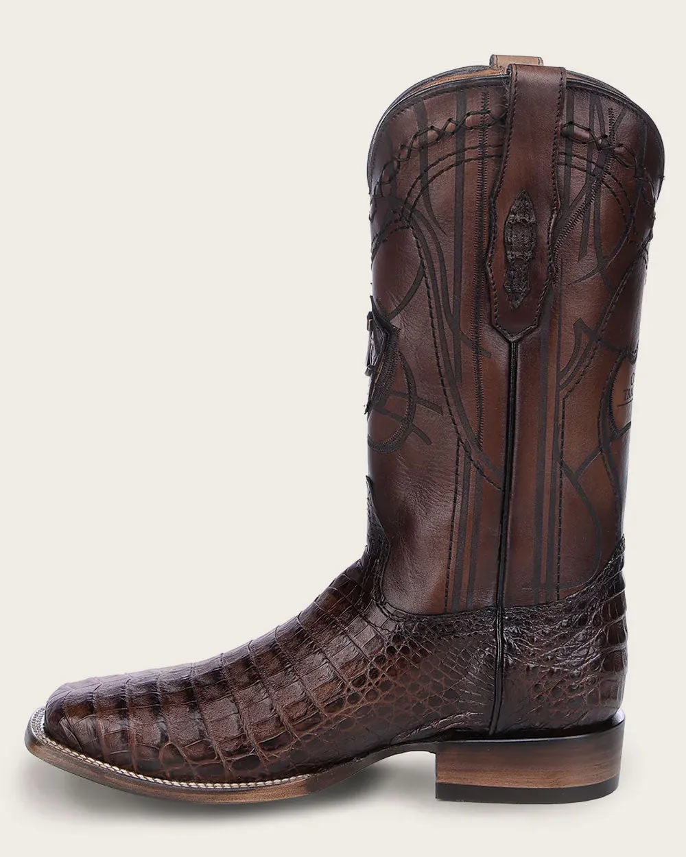 Western honey brown ultra exotic boot
