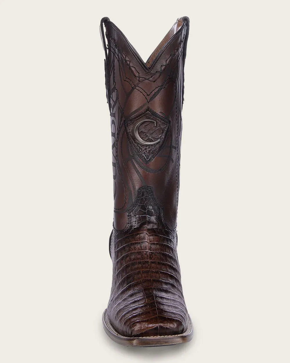 Western honey brown ultra exotic boot