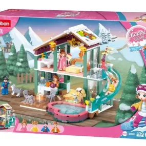 Winter Resort Cabin Building Brick Kit (439 Pcs)