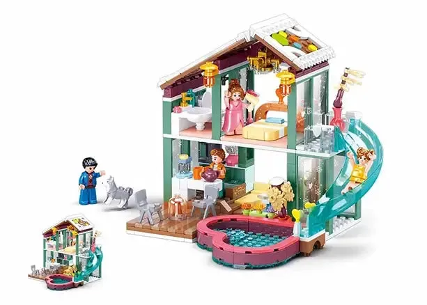 Winter Resort Cabin Building Brick Kit (439 Pcs)