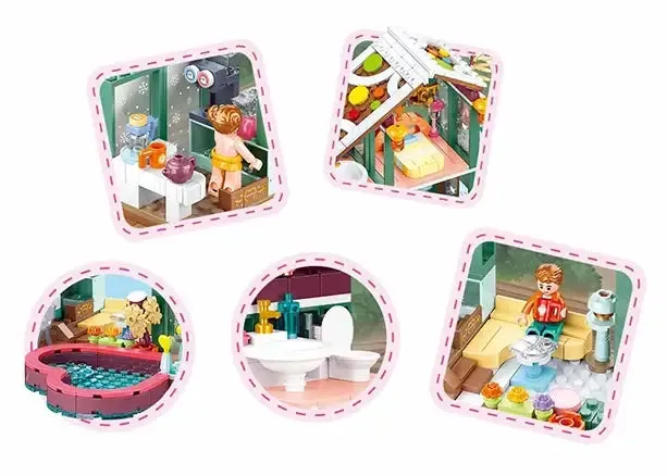 Winter Resort Cabin Building Brick Kit (439 Pcs)