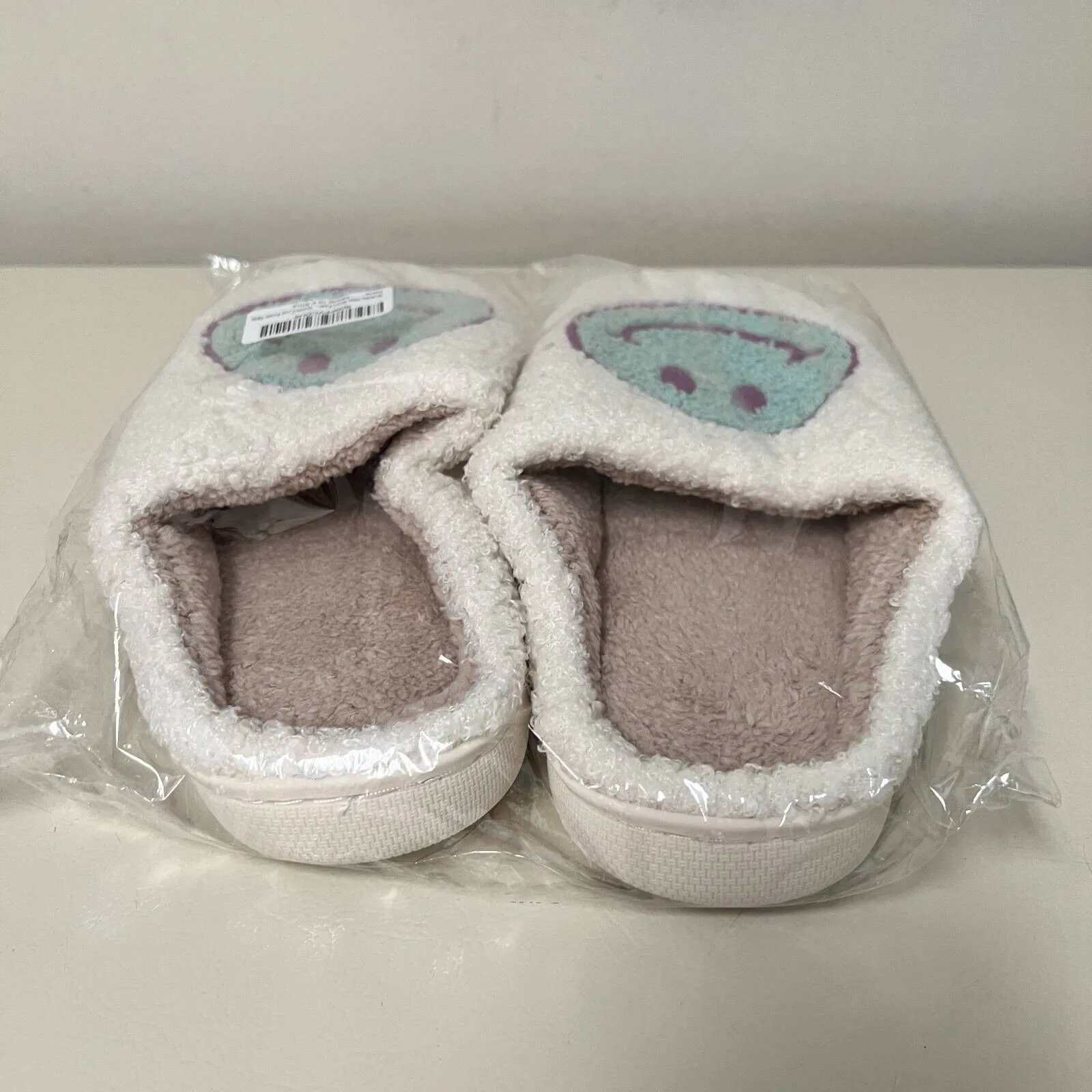 Womens Scuffs Slippers White Terrycloth Novelty Casual Flats 11.5 EUR 44-45 New